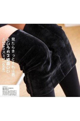 Ginza 光發熱保暖 裡起毛 厚絲襪 (黑色)